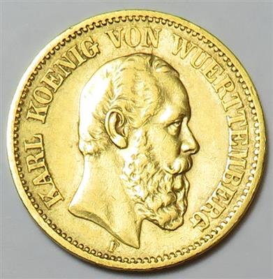 Württemberg, Karl 1864-1891 GOLD - Monete