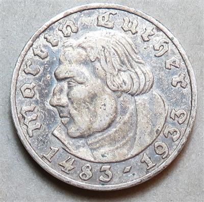 5 Reichsmark 1933 A Luther - Mince