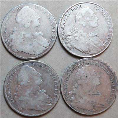 Bayern, Maximilian Josef 1745-1777 (4 Stk. AR) - Coins