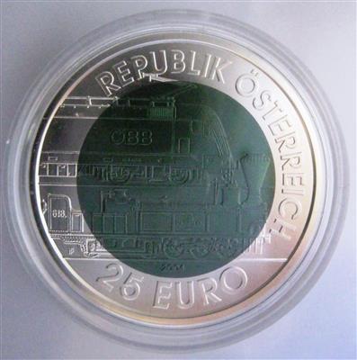 Bimetall Niobmünze 150 Jahre Semmeringbahn - Coins