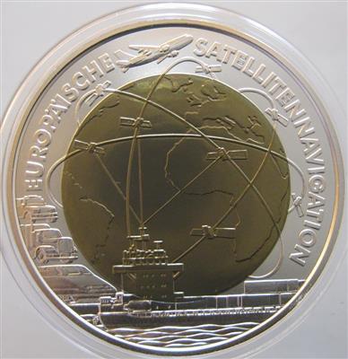 Bimetall Niobmünze Europ. Satellitennavigation - Coins