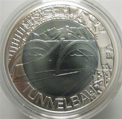 Bimetall Niobmünze Tunnelbau - Coins