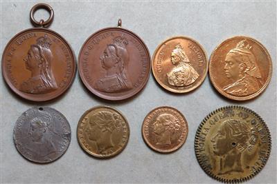 Victoria 1837-1901 (8 Stk. AE) - Münzen