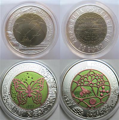 Bimetall Niobmünzen (2 Stk.) - 