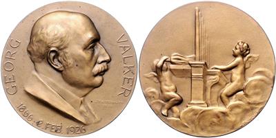 k. k. Hoforganist, Hofmusikkappell- Dirigent, Wiener Musikverein- Organist, RR Prof. Georg VALKER (1866-1929) - Münzen und Medaillen