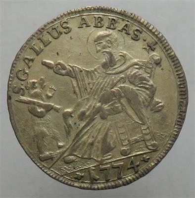 St. Gallen, Beda Angehm von Hagenwil 1767-1796 - Münzen und Medaillen