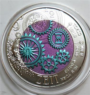 Bimetall Niobmünze Die Zeit - Münzen und Medaillen