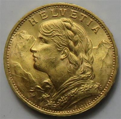 Schweiz, GOLD - Münzen und Medaillen