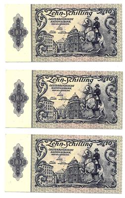 10 Schilling 1950 (3x) - Mince a medaile