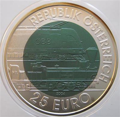 Bimetall Niobmünze 150 J. Semmeringbahn - Münzen und Medaillen