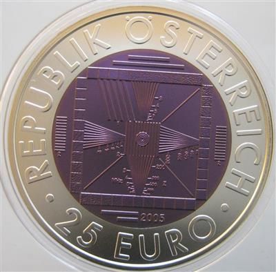 Bimetall Niobmünze 50 J. Fernsehen - Monete e medaglie