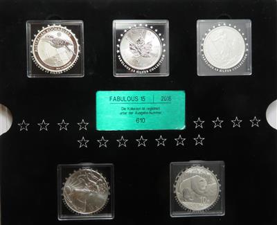 Fabulous 15 (15 Stk. AR, meist Unzen 2016) - Coins and medals