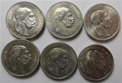 Franz Josef I. (6 Stk.) - Coins and medals