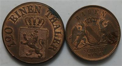 Altdeutschland (ca. 32 Stk., davon ca. 21 AR/BIL) - Monete e medaglie