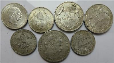 Franz Josef I. (ca. 52 Stk. AR) - Coins and medals