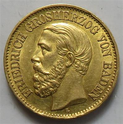 Baden, Friedrich I. 1852-1907GOLD - Münzen und Medaillen
