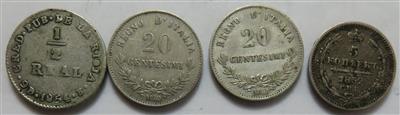 International (ca. 21 Stück, davon 10 AR, dazu 4 Banknoten) - Münzen und Medaillen