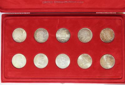 1. Republik, Doppelschillinge (10 Stück AR) - Münzen und Medaillen