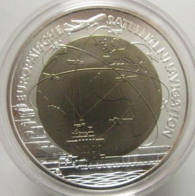 Bimetall Niobmünze Europäische Satellitennavigation - Münzen und Medaillen