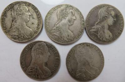 Maria Theresia (5 Stück AR) - Coins and medals