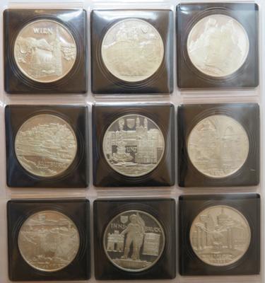 Österreichs Bundesländer (9 AR Medaillen) - Coins and medals