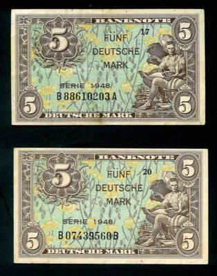 Papiergeld Bundesrepublik Deutschland (2 Stück) - Münzen und Medaillen