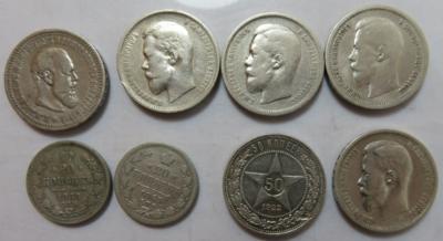 Russland (ca. 39 Stück AR) - Münzen und Medaillen