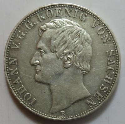 Sachsen, Johann 1854-1873 - Coins and medals