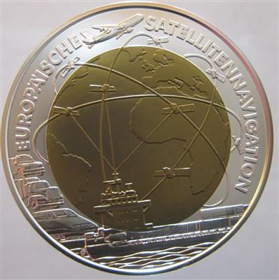 Bimetall Niobmünze Europäische Satellitennavigation - Münzen und Medaillen