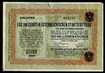 Donaustaat-Noten mit Lotterie-Aufdruck (8 Stk.) - Mince a medaile