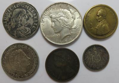 International (6 Stk., davon 4 AR) - Münzen und Medaillen
