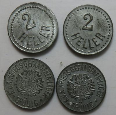 Kriegsgefangenenlager Grödig (ca. 31 Stk. Zn) - Coins and medals