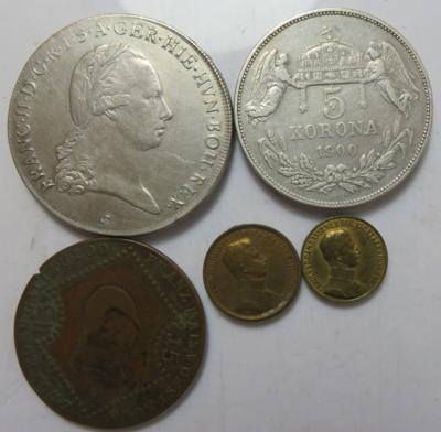 RDR / Österreich (5 Stk., davon 2 AR) - Coins and medals