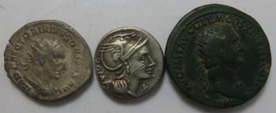 Römisches Reich (9 Stk., davon 2 AR) - Coins and medals