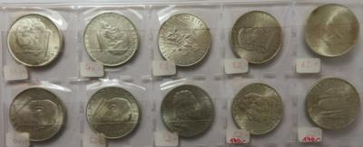 1. Republik, Doppelschillinge(10 Stk. AR) - Mince a medaile
