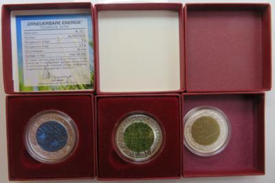 Bimetall Niobmünzen (3 Stk.) - Münzen und Medaillen