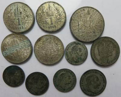 Franz Josef I. (11 Stk. AR/BIL) - Coins and medals