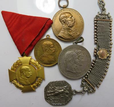 Franz Josef I. (4 Stk.) - Coins and medals