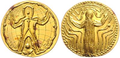 Freiheit in Europa 1990 GOLD Medaillen des Künstlers und Medailleurs Helmut ZOBL - Monete e medaglie
