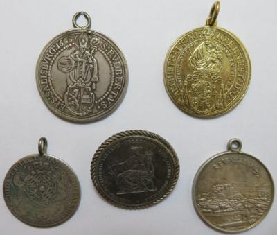 Münzschmuck (ca. 18 Teile AR) - Monete e medaglie