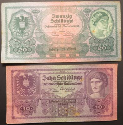 Papiergeld 1. Republik (2 Stk.) - Münzen und Medaillen
