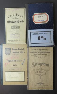 Sparbücher und Aktien (7 Teile) - Coins and medals