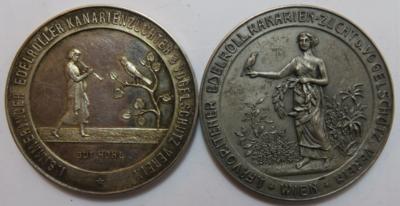 Wien, Kanarienzucht-Vereine (2 Stk. AR) - Monete e medaglie