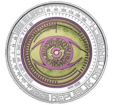 Bimetall Niobmünze Der gläserne Mensch - Coins and medals