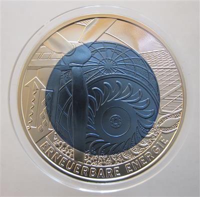 Bimetall Niobmünze Erneuerbare Energie - Mince a medaile