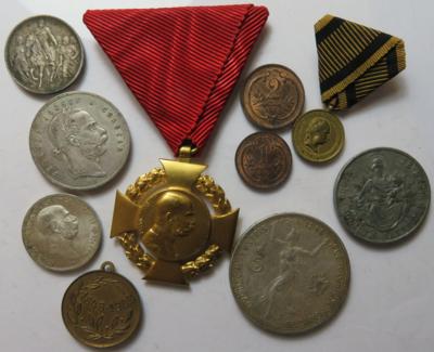 Franz Josef I. (ca. 72 Stk., davon ca. 41 AR) - Coins and medals