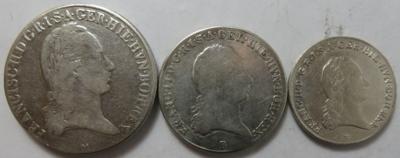 Franz II. (3 Stk. AR) - Mince a medaile