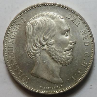 Niederlande, Wilhelm III. 1849-1890 - Monete e medaglie