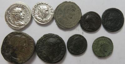Römische Kaiserzeit (ca. 74 Stk., davon ca. 20 AR/BIL) - Monete e medaglie