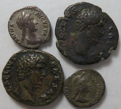 Sabina und Aelius, gest. 135 u. 138 n. C. (4 Stk., davon 2 AR) - Monete e medaglie